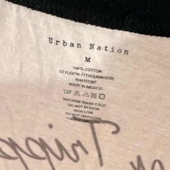 Urban Nation red and white cropped baby tee size M - Picture 3 of 6